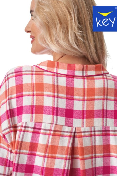 KOSZULA NOCNA DAMSKA LND 437 B23 2XL-4XL - RÓŻÓWO-BIAŁY, 2XL KEY KOSZULA NOCNA DAMSKA LND 437 B23 2XL-4XL - RÓŻÓWO-BIAŁY, 2XL KEY