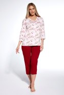 PIŻAMA DAMSKA DR 481/360 ADELE BIG - RÓŻOWY, 3XL CORNETTE
