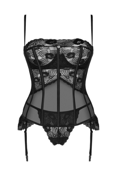 SERENA LOVE GORSET I STRINGI - CZARNY, XL/2XL OBSESSIVE SERENA LOVE GORSET I STRINGI - CZARNY, XL/2XL OBSESSIVE