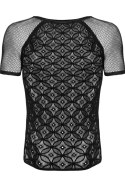 KOSZULKA MĘSKA T102 - CZARNY, S/M/L OBSESSIVE