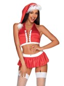 MS CLAUS KOMPLET - CZERWONY, 2XL OBSESSIVE