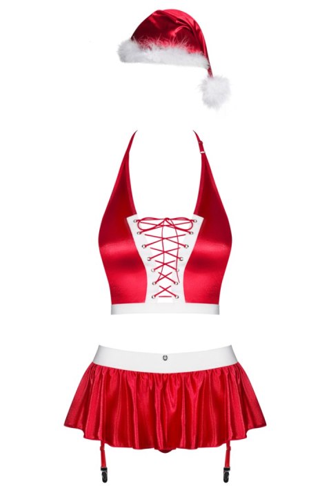 MS CLAUS KOMPLET - CZERWONY, 2XL OBSESSIVE MS CLAUS KOMPLET - CZERWONY, 2XL OBSESSIVE