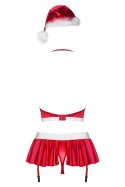 MS CLAUS KOMPLET - CZERWONY, 2XL OBSESSIVE
