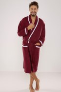 SZLAFROK MĘSKI BRUNO - BORDOWY, 2XL DE LAFENSE