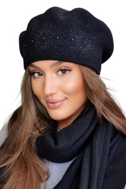 BERET DAMSKI GINGER - RÓZOWY 09, UNIWERSALNY, 09 KAMEA
